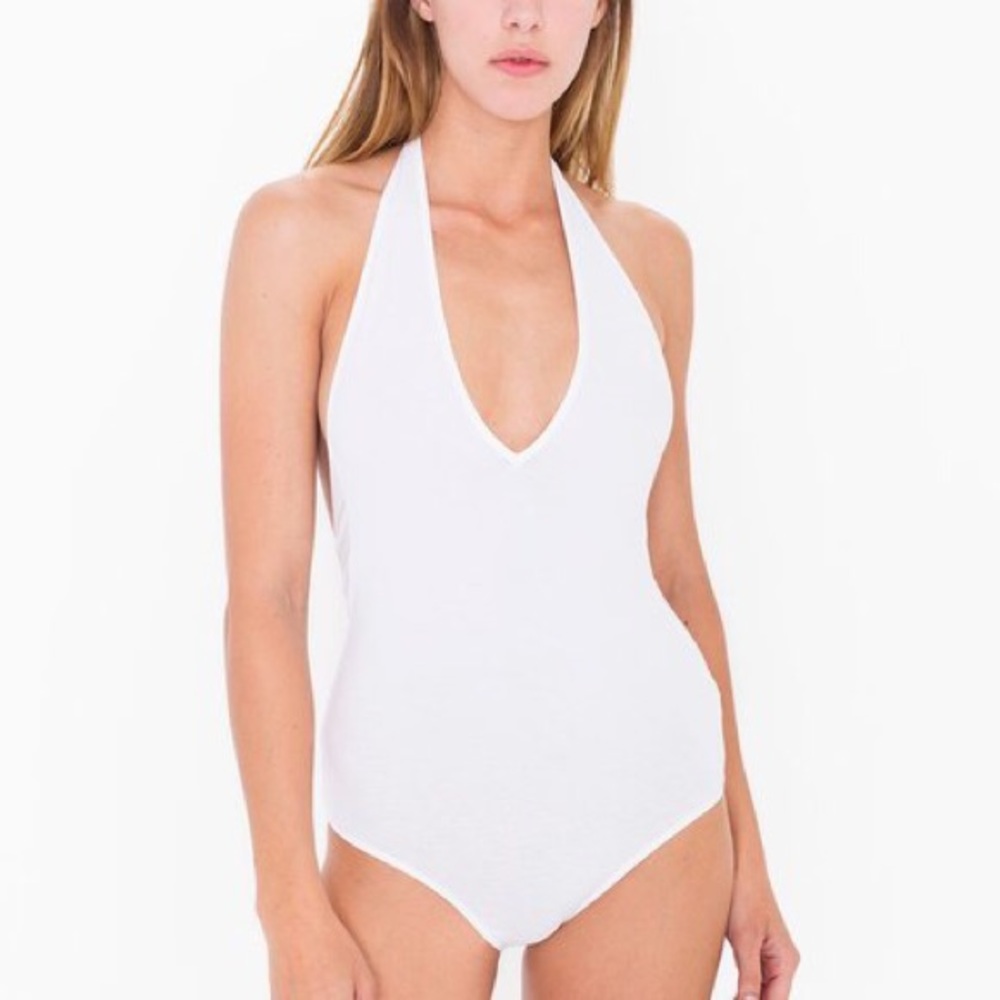 TOBI Halter White Bodysuit